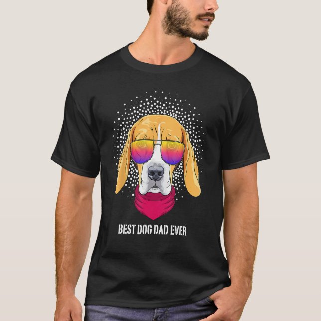 Best Beagle Dog Dad for Best Dog Dad Ever Dog T-Shirt (Vorderseite)