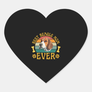 Best Beagle Mama Ever, Funny Beagle Dog Canine Herz-Aufkleber