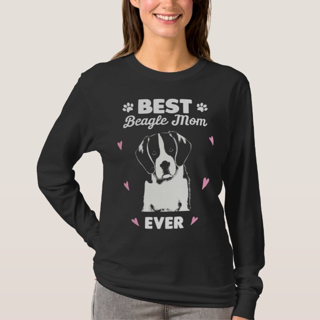 Best Beagle Mom Beagle Dog Love T-Shirt (Vorderseite)