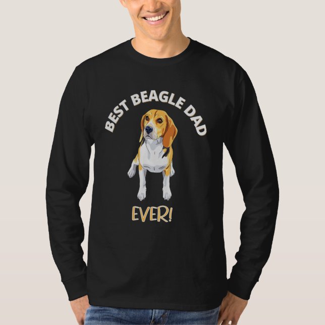 Best Beagle Vater Ever Funny Dog Besitzer T-Shirt (Vorderseite)