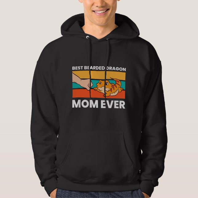 Best Bearded Dragon Mom Ever Lizard Girl Bearded D Hoodie (Vorderseite)