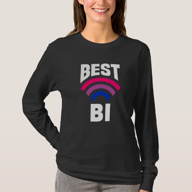 Best Bi Funny Bi Pride Flag Bisexual Premium T-Shirt (Vorderseite)