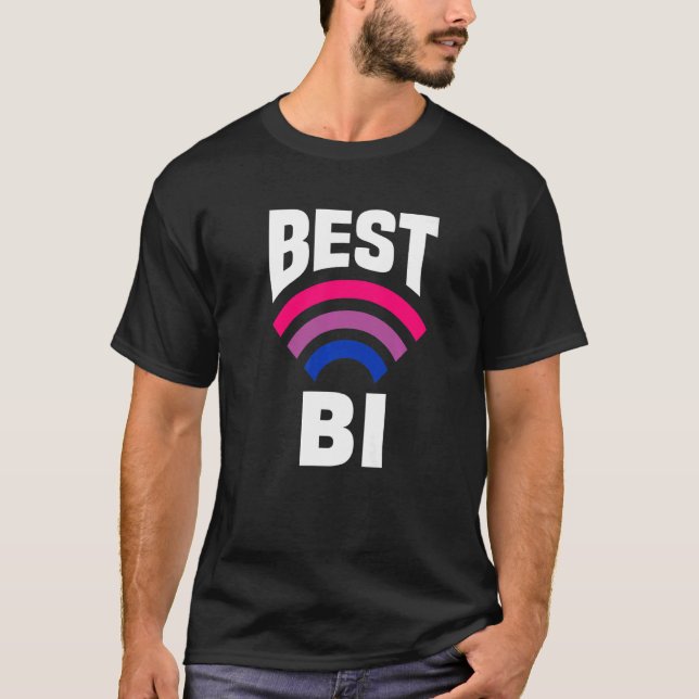 Best Bi Funny Bi Pride Flag Bisexual Premium T-Shirt (Vorderseite)