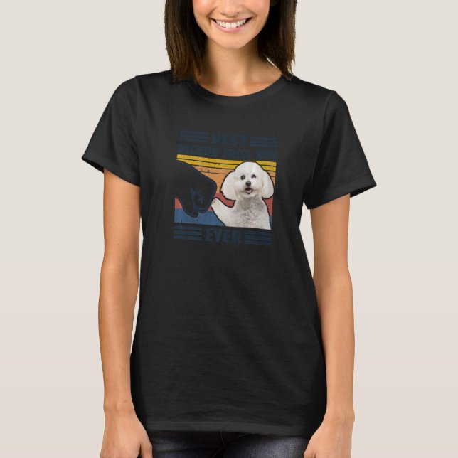 Best Bichon Frise Hund Mama je Bump Fit Funny Dog T-Shirt (Vorderseite)
