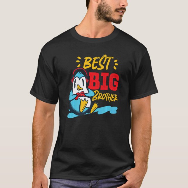 Best Big Brother Gaming Penguin  T-Shirt (Vorderseite)