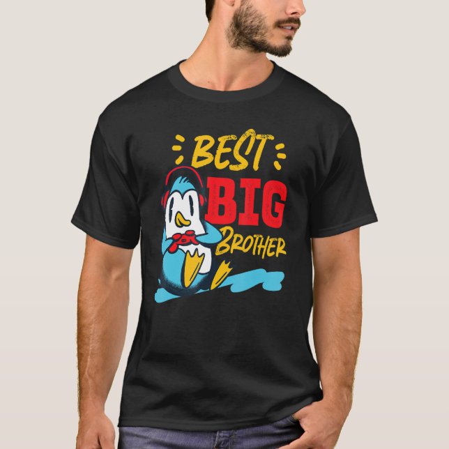 Best Big Brother Gaming Penguin T-Shirt (Vorderseite)