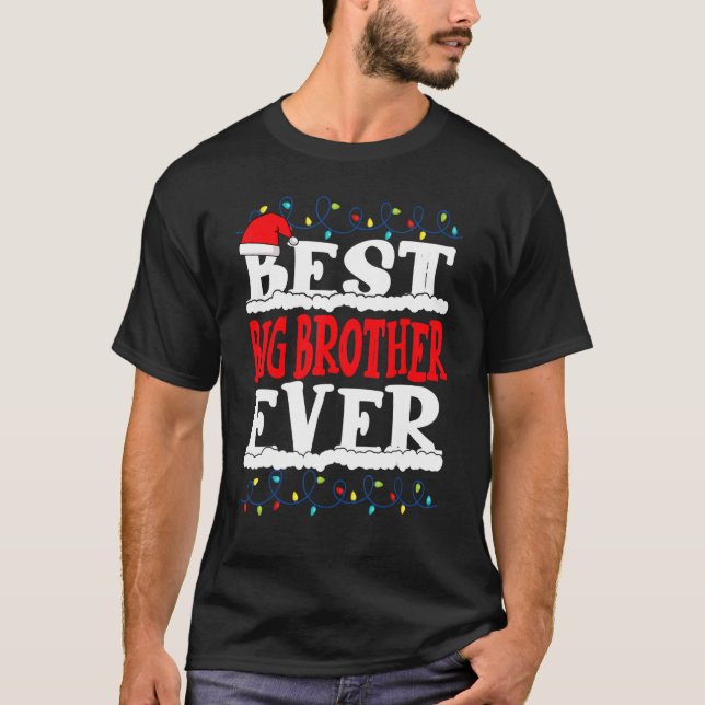 Best Big Brother Weihnachten Familie Lights San T-Shirt (Vorderseite)