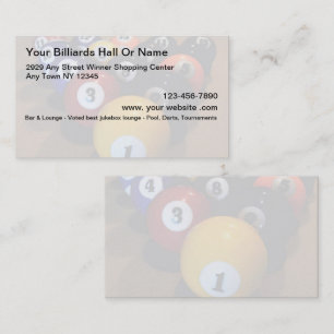 Best Billiard Hall Sports Business Cards Visitenkarte