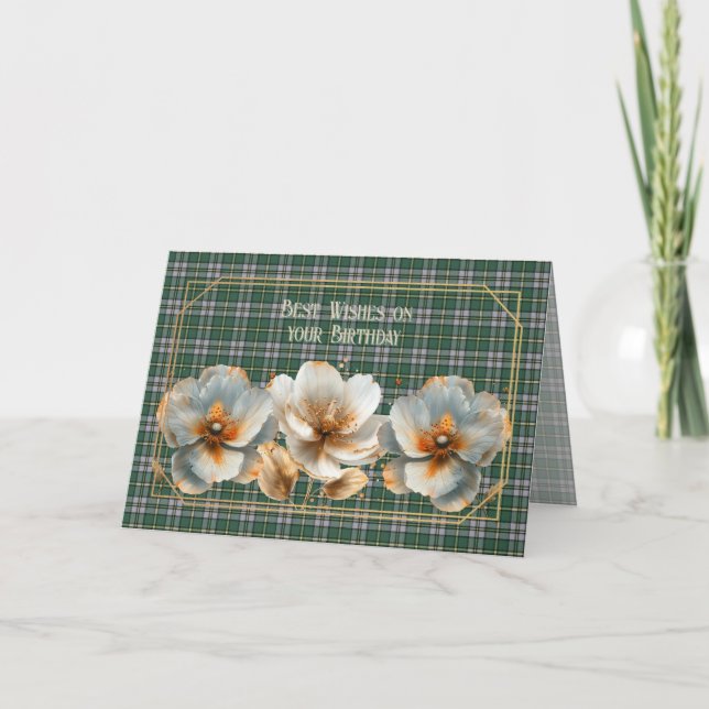 Best Birthday Wishes Cape Breton Island Tartan Karte (Vorderseite)