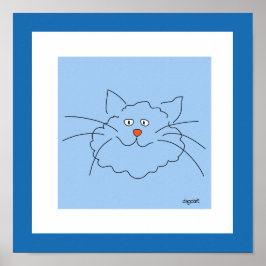 Best Blue Cat Poster Print
