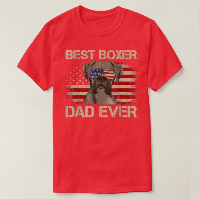 Best Boer Vater je T Dog Lover American Flag Gesch T-Shirt (Design vorne)