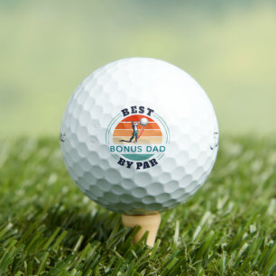 Best Bonus Vater by Par Stepdad Vathers Day Custom Golfball