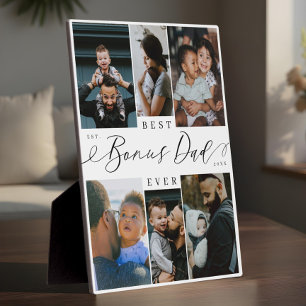 Best Bonus Vater je Script Vathers Day Foto Fotoplatte