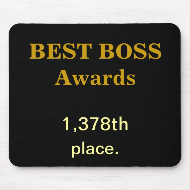 Best Boss Awards Practice Joke Funny Insult Gesche Mousepad (Vorne)