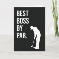Best Boss by Par Funny Golf Cards für Arbeitgeber