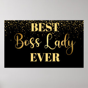 Best Boss Lady ever Gold und mutig Poster