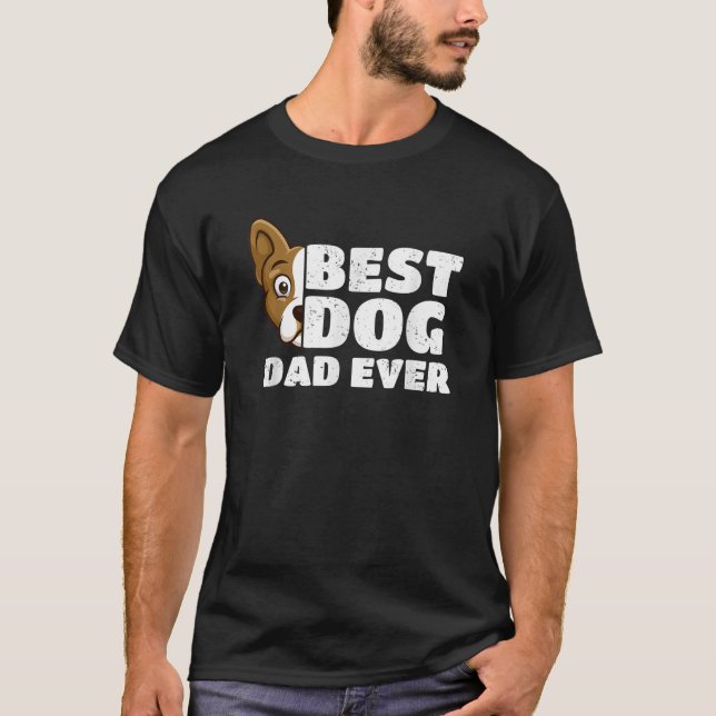 Best Boston Terrier Vater Ever Funny Bostie Vater  T-Shirt (Vorderseite)
