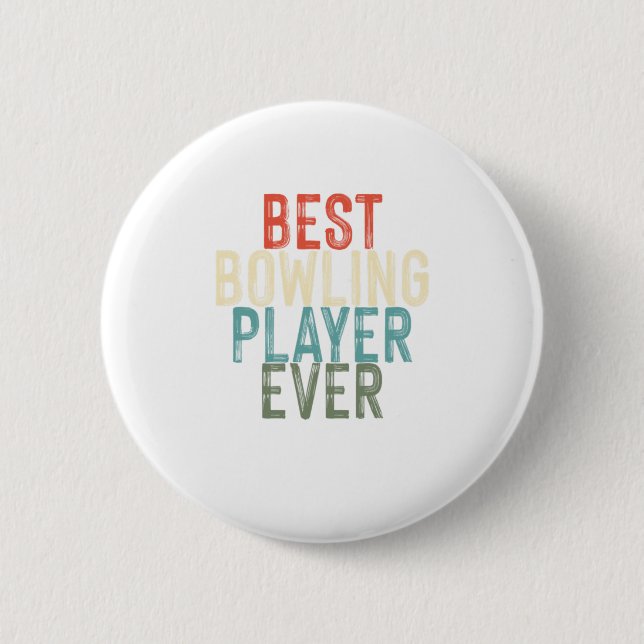 Best Bowling Player Bowlers Skittles Sportgeschenk Button (Vorderseite)