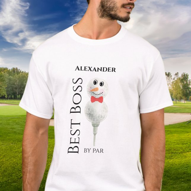 Best Bowtie by Par:Golf Ball Snowman Red Bowtie T- T-Shirt (Von Creator hochgeladen)