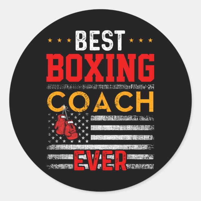 Best Boxcoach Ewiger Boxcoach Training Runder Aufkleber (Vorderseite)