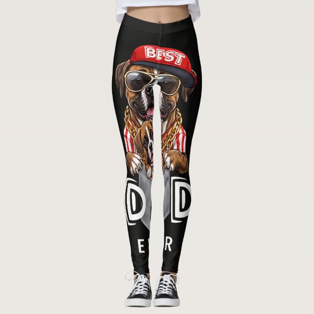Best Boxer Dad Ever Leggings (Vorderseite)