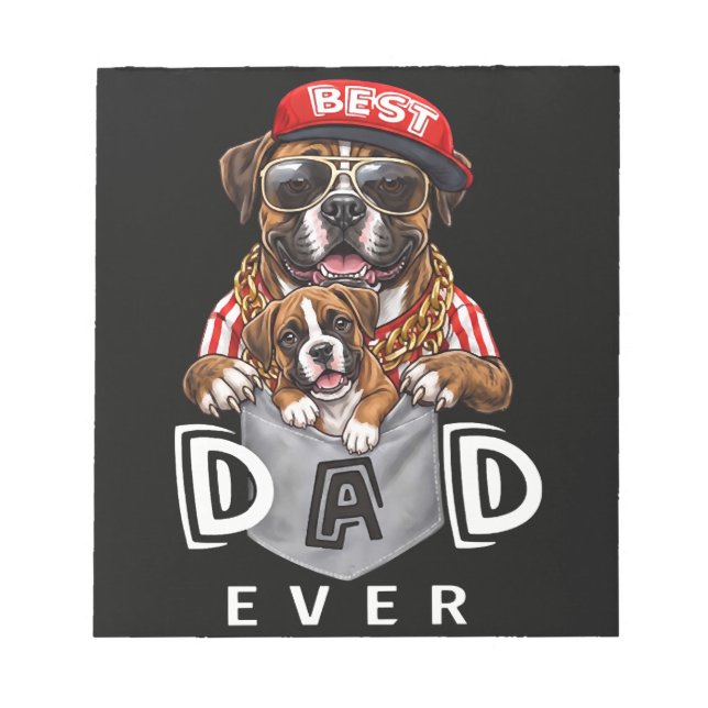 Best Boxer Dad Ever Notizblock (Vorderseite)