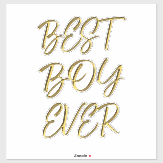 Best boy ever aufkleber (Blatt)