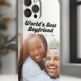 Best Boyfriend Foto Black 3D Text iPhone 11Pro Max Hülle