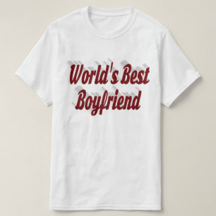 Best Boyfriend mit burgundy text T - Shirt