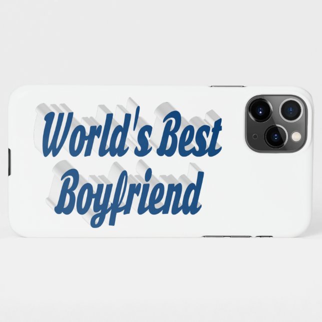 Best Boyfriend mit Sea Blue Text iPhone Gehäuse Hülle (Rückseite (Horizontal))