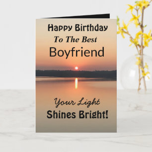 Best Boyfriend Your Light Shines Bright Birthday Karte