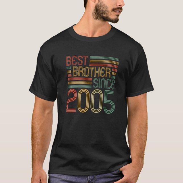 Best Brother Since 2005 Big Little Favorite Brothe T-Shirt (Vorderseite)