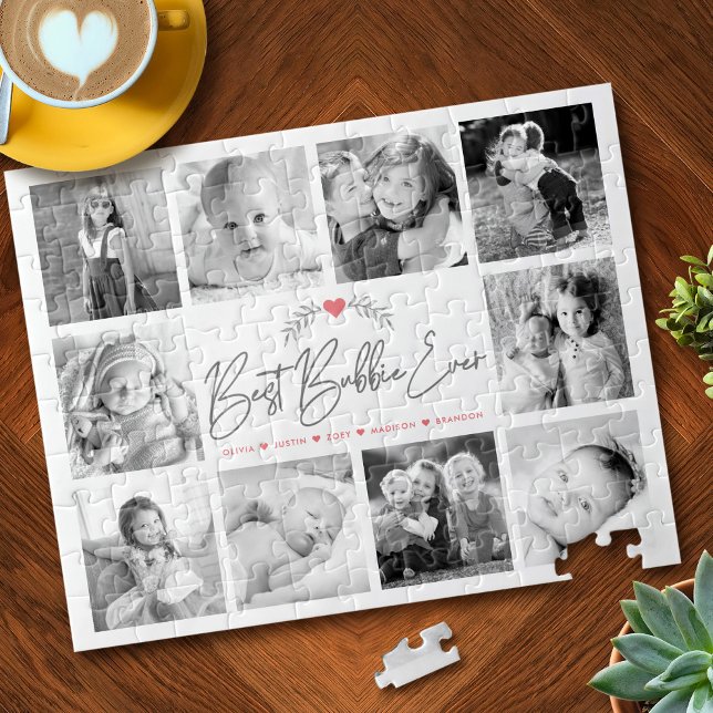 Best Bubbie je Script 10 Foto Collage Modern Puzzle (Von Creator hochgeladen)