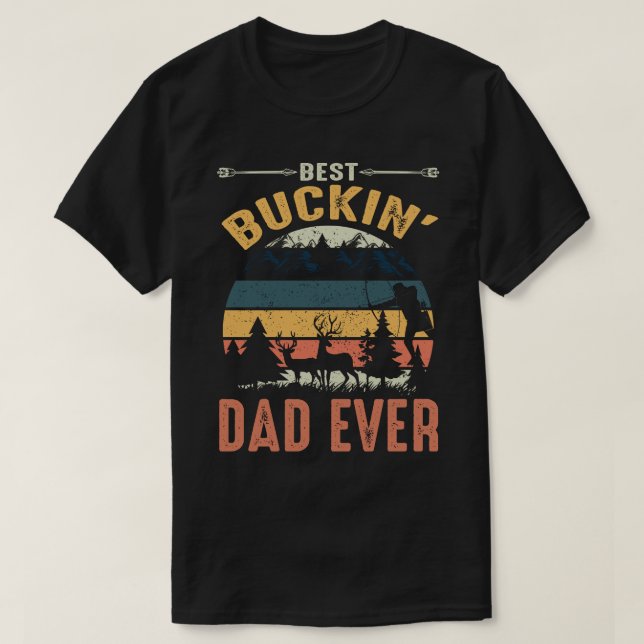 Best Buckin' VATER EVER Vintahe Vatertag T-Shirt (Design vorne)
