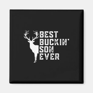 Best Buckin's Son Ever Jagen Buddy Deer Hunting D Magnet