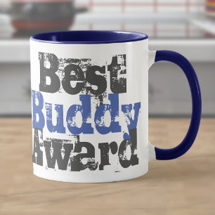 Best-Buddy-Auszeichnung auf blau-grauer Tasse