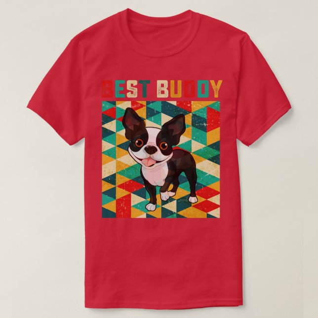 Best Buddy Boston Terriers T-Shirt (Design vorne)