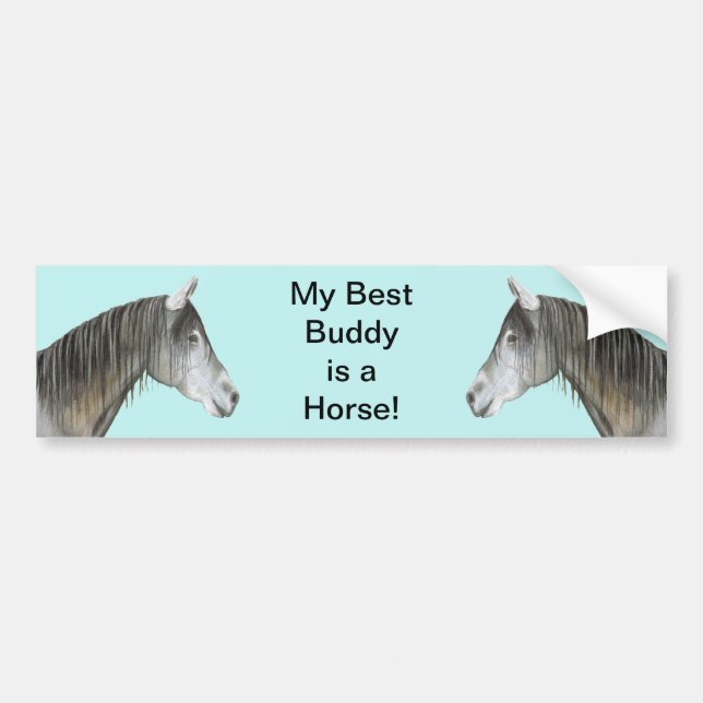 Best Buddy Horse Autoaufkleber (Vorne)
