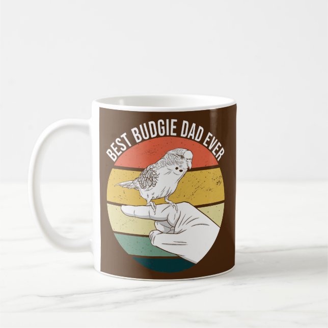 Best Budgie Vater je Parakeet Parrot Bird für Haus Kaffeetasse (Links)
