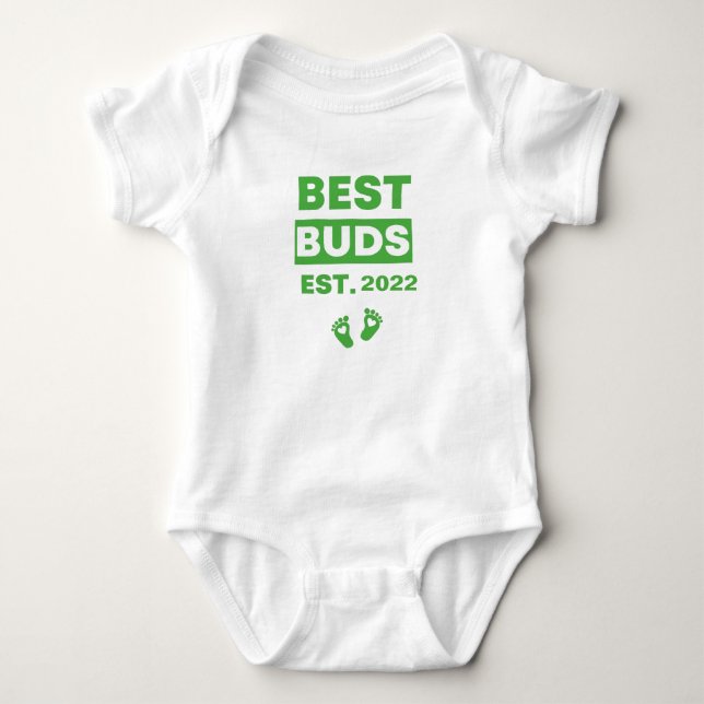 Best Buds Est. Custom Baby Buds Est. 20xx Baby Strampler (Vorderseite)