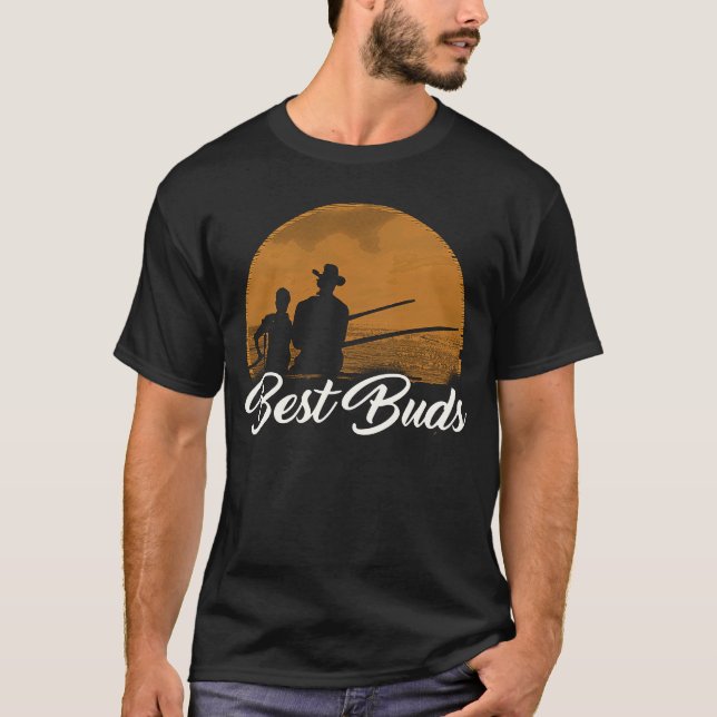 Best Buds Matching Father Son Fishing   Father's D T-Shirt (Vorderseite)