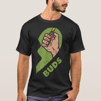 Best Buds Weed Matching Couple Shirt Lighter Stone