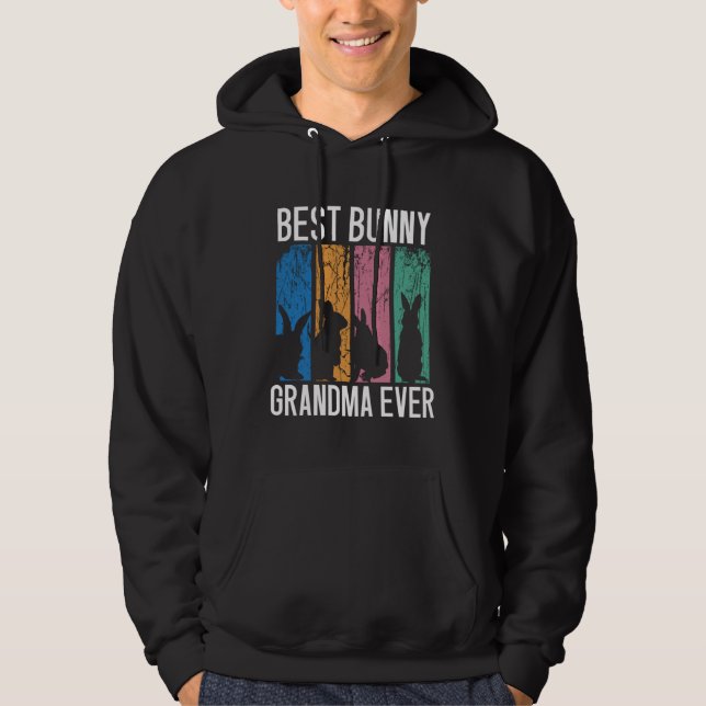 Best Bunny Grandma Ever Christian Festival Easter  Hoodie (Vorderseite)