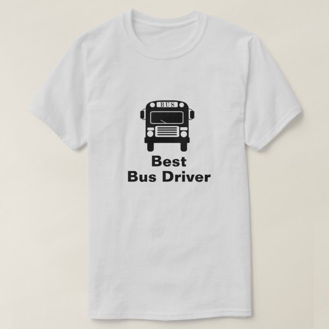 Best Bus Driver Bus Silhouette T - Shirt (Design vorne)