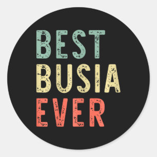 Best Busia Ever Family Funny Vintag Retro Runder Aufkleber