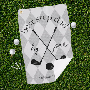 Best by Par Geschenk für Vater, Opa Step Vater Golfhandtuch