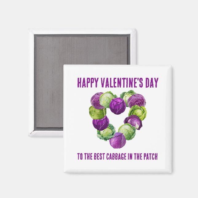 BEST CABBAGE IN THE PATCH Valentine Couples Magnet (Vorderseite/Rückseite)