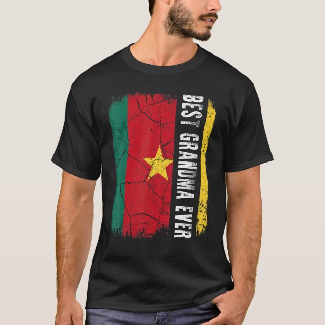 Best Cameroonian Grandma Ever Cameroon Flag Mother T-Shirt (Vorderseite)