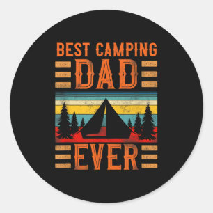 Best Camping Vater je Family Zelt Runder Aufkleber