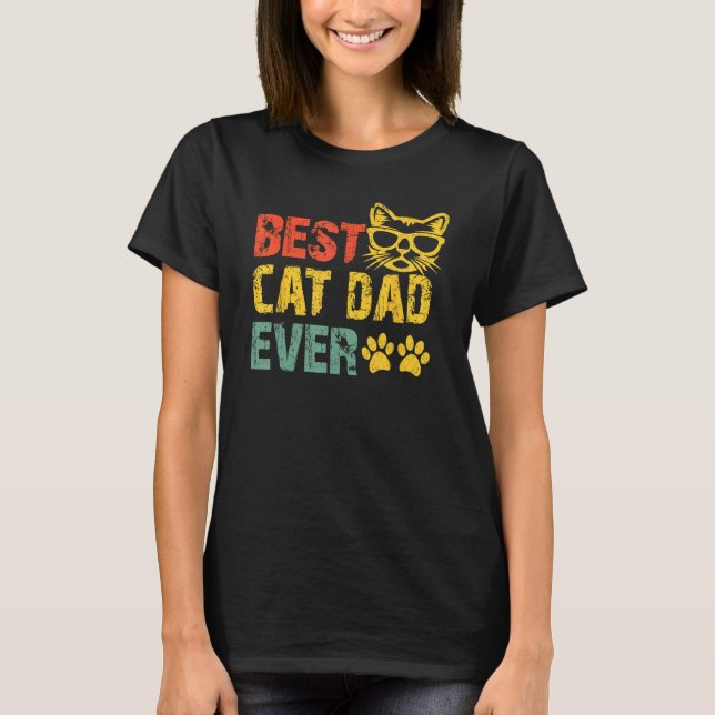 Best Cat Dad Ever  Cat Daddy Fathers Day 2023 1 T-Shirt (Vorderseite)